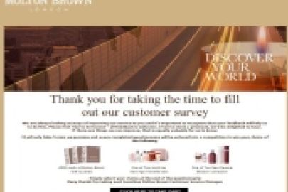 Завершена разработка сайта для проведения опросов клиентов фирмы &quot;Molton Brown London&quot;