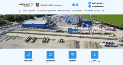 Новый Портал малого и среднего предпринимательства Ростовской области: делаем ставки на лаконичность и минимализм