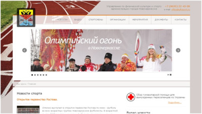 Обновление официального сайта Управления по физической культуре и спорту Администрации города Новочеркасска