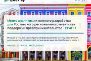 Много аналитики и немного разработки для Ростовского регионального агентства поддержки предпринимательства (РРАПП). Обследование.