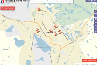 Администрация города Норильска запустила инвестиционную карту города, разработанную компанией «Интернет-Фрегат»